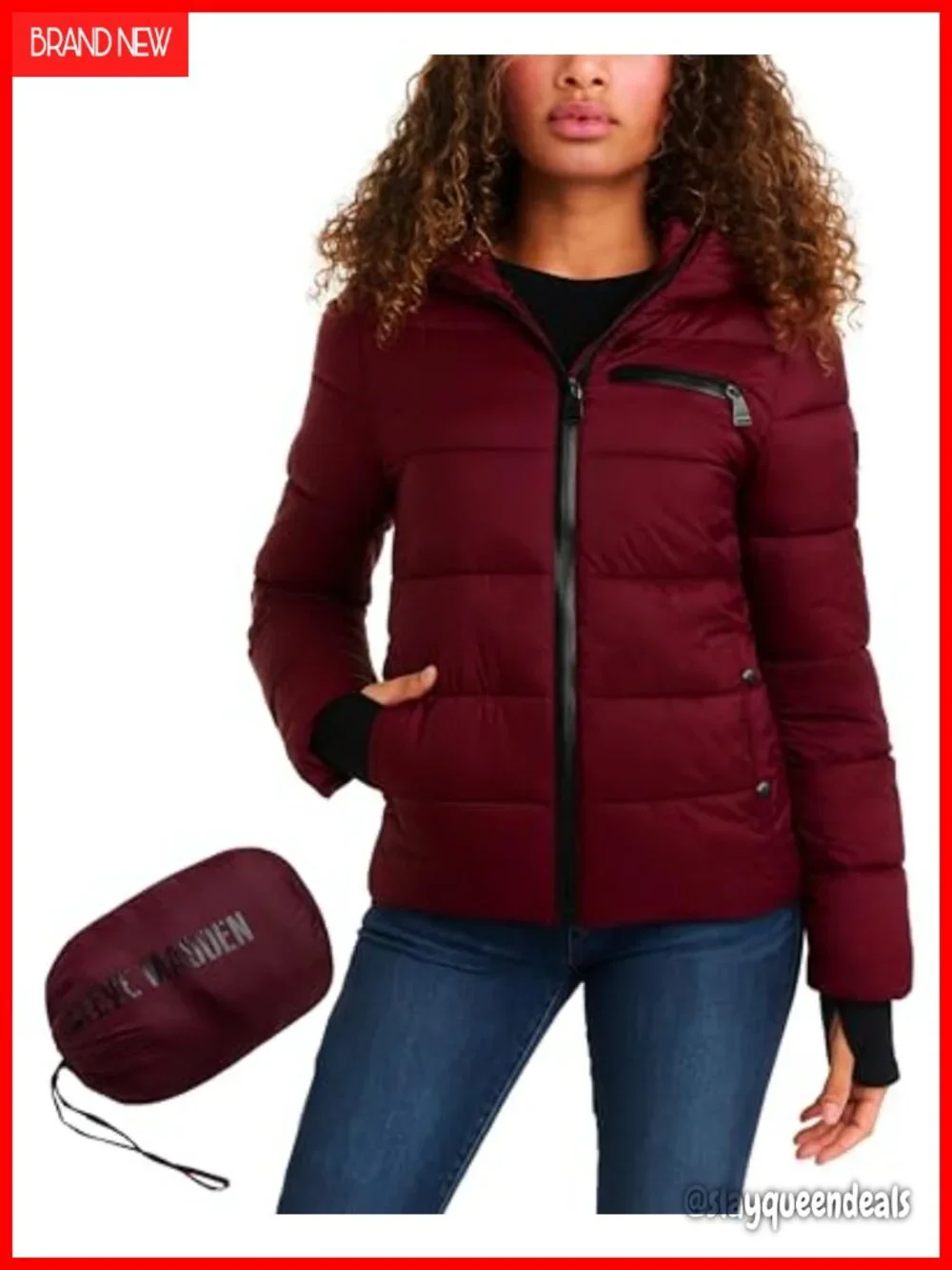 Women's Packable Puffer Jacket Full-Zip Insulated Winter Coat Lightweight Wind